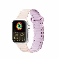 Dux Ducis Strap (Armor Version) Apple Watch Ultra, SE, 9, 8, 7, 6, 5, 4, 3, 2, 1 (49, 45, 44, 42 mm) Silicone Magnetic Band Bracelet Pink Purple