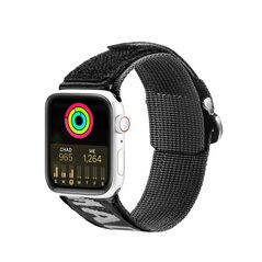 Dux Ducis Strap (Outdoor Version) Apple Watch Ultra Strap, SE, 9, 8, 7, 6, 5, 4, 3, 2, 1 (49, 45, 44, 42 mm) Nylon Band Bracelet Black &amp; Silver