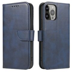Magnet Case for Samsung Galaxy A14 5G cover with flip wallet stand blue