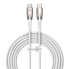 Baseus Glimmer Series Fast Charging Cable USB-C 480Mbps PD 100W 2m White