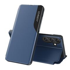 Eco Leather View Case cover for Samsung Galaxy A54 5G with flip stand blue