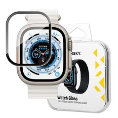Wozinsky Full Glue Tempered Glass Apple Watch Ultra 49mm 9H Full Screen Tempered Glass with Black Frame