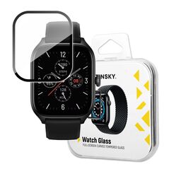 Wozinsky Full Glue Tempered Glass Tempered Glass For Xiaomi Amazfit GTS 4 9H Full Screen Cover With Black Frame