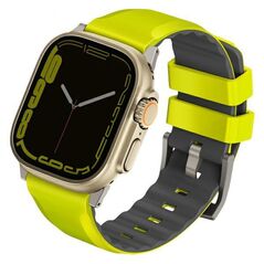 Uniq Strap Linus Case for Apple Watch 1/2/3/4/5/6/7/8/9/SE/SE2/Ultra 42/44/45/49mm Airosoft Silicone Lime/Lime Green
