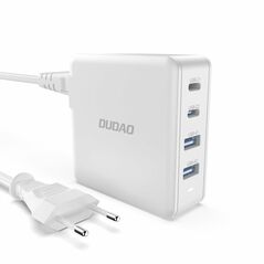 GaN 100W fast wall charger 2 x USB-C / 2 x USB Dudao A100EU - white