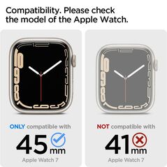 Spigen Ultra Hybrid case for Apple Watch 7 / 8 / 9 (45 mm) - transparent