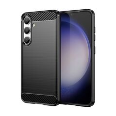 Carbon Case for Samsung Galaxy S24 Flexible Silicone Carbon Cover - Black