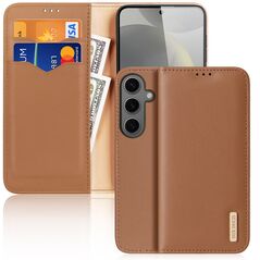 Dux Ducis Hivo case with flap and RFID blocker for Samsung Galaxy S24 - brown