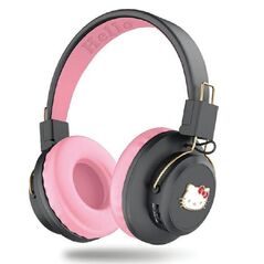 Hello Kitty Metal Logo Bluetooth on-ear headphones - pink
