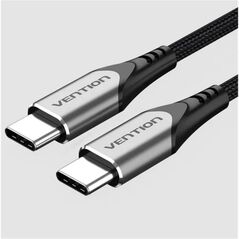 VENTION Nylon Braided Type-C to Type-C 3A/PD 60W Cable 1M Gray Aluminum Alloy Type (TADHF) (VENTADHF) έως 12 άτοκες Δόσεις