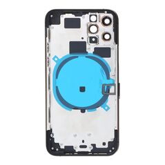 APPLE iPhone 11 Pro - Back battery door cover middle frame housing with small parts Black HQ SP61121BK-3-HQ 80247 έως 12 άτοκες Δόσεις