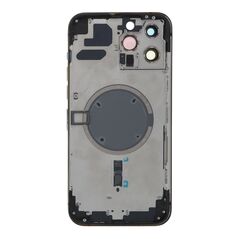 APPLE iPhone 13 Pro Max - Back battery door cover middle frame housing with small parts Black OEM SP61129BK-3-O 80208 έως 12 άτοκες Δόσεις