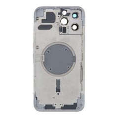 APPLE iPhone 13 Pro Max - Back battery door cover middle frame housing with small parts White OEM SP61129W-3-O 80206 έως 12 άτοκες Δόσεις