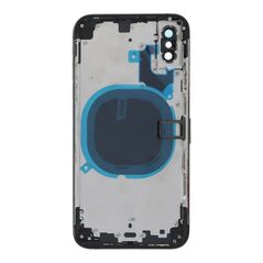 APPLE iPhone XS - Back battery door cover middle frame housing with small parts Black HQ SP61116BK-3-HQ 80225 έως 12 άτοκες Δόσεις