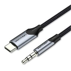 VENTION Type-C Male to 3.5mm Male Cable 1M Gray Aluminum Alloy Type (BGKHF) (VENBGKHF) έως 12 άτοκες Δόσεις