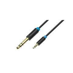 VENTION 3.5mm Male to 6.5mm Male Audio Cable 2M Black (BABBH) (VENBABBH) έως 12 άτοκες Δόσεις