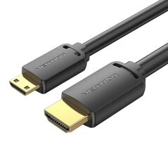 VENTION Mini HDMI to HDMI 4K HD Cable 1M Black (AGHBF) (VENAGHBF) έως 12 άτοκες Δόσεις