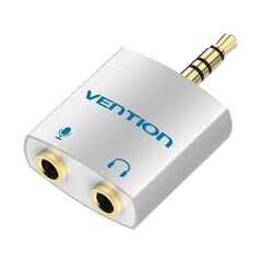VENTION 4Pole 3.5mm Male to 2*3.5mm Female Audio Adapter Silvery Metal Type (BDBW0) (VENBDBW0) έως 12 άτοκες Δόσεις