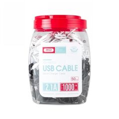 XO cable NB103 USB - microUSB 1,0 m 2,1A black 30pcs / white 20pcs set 6920680875184