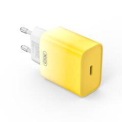XO wall charger CE18 PD 30W 1x USB-C yellow-white 6920680851751