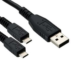 Ancus Καλώδιο σύνδεσης Ancus USB σε 2 x Micro USB Μαύρο 1μ 18498 5210029049026