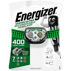 Energizer Φακός Κεφαλής Energizer Vision Ultra Rechargable 400 Lumens IPX4 με Καλώδιο Φόρτισης Πράσινο 26372 7638900426441