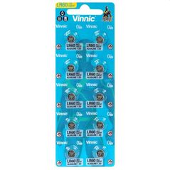 Vinnic Buttoncell Vinnic L621F AG1 LR60 Τεμ. 10 με Διάτρητη Συσκευασία 29306 4898338007275