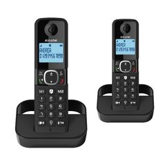 Alcatel Ασύρματο Ψηφιακό Τηλέφωνο Alcatel F860 DUO  με Ανοιχτή Ακρόαση και Δυνατότητα Αποκλεισμού Κλήσεων  Μαύρο 35884 3700601423884