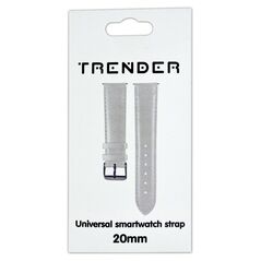 Trender Ανταλλακτικό Λουράκι Trender TR-FX20WH Δερματίνη 20mm Λευκό 36181 3822132275133