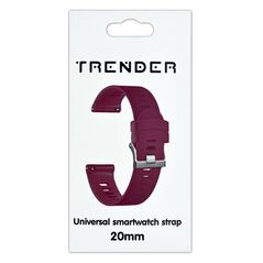 Trender Ανταλλακτικό Λουράκι Trender TR-SL20DPK Σιλικόνης 20mm Σκούρο Ρόζ 36206 3822132275145