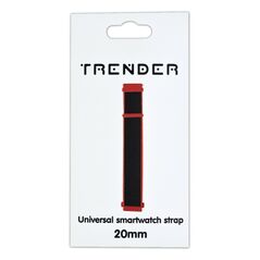 Trender Ανταλλακτικό Λουράκι Trender TR-NY20BKRD Nylon 20mm Κόκκινο-Μαύρο 36212 3822132275147