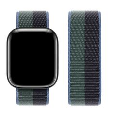 Hoco Watchband Hoco WA02 42/44/45/49mm από Nylon για Apple Watch series 1/2/3/4/5/6/7/8/SE/Ultra Midnight with Eucalyptus Green 38156 6931474786333