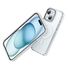 Hoco Θήκη Hoco Magnetic Premium Series Anti-Drop Magnetic Mag-charge για Apple iPhone 15 Plus Διάφανη Γκρι 40553 6942007607841