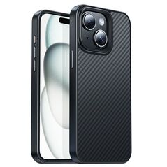 Hoco Θήκη Hoco Premium Series AS7 Kevlar Magnetic Mag-charge και Slim για Apple iPhone 15 Plus MagSafe Μαύρη 40587 6942007614306
