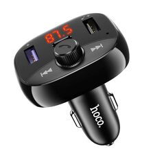 Hoco Bluetooth FM Transmitter Hoco DE2 USB QC3.0 18W+USB 12W+USB-C PD20W + Micro SD v5.0 LED Ένδειξη Μαύρο 40636 6931474749277