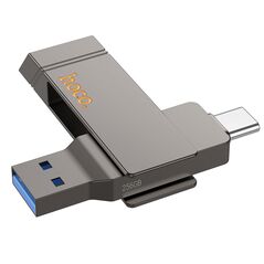 Hoco Flash Drive Hoco UD15 2 in 1 High Speed 360° 256GB USB-A 3.2 και USB-C Μαύρο 40668 6942007611596