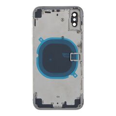 APPLE iPhone X - Back battery door cover middle frame housing with small parts White HQ SP61115W-3-HQ 80320 έως 12 άτοκες Δόσεις