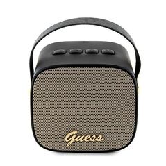 Guess Bluetooth speaker GUWSB2P4SMK mini black 4G Leather Script Logo with Strap 3666339170189