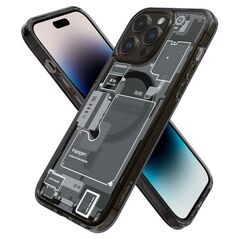 Spigen Ultra Hybrid Mag Case with MagSafe for iPhone 14 Pro - Dark Gray (Zero One Pattern)