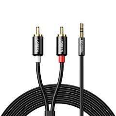 Ugreen cable audio cable 3.5 mm mini jack - 2RCA 5m black (AV116)