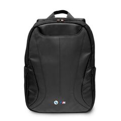BMW Carbon&amp;Leather Tricolor backpack for a 16&quot; laptop - black