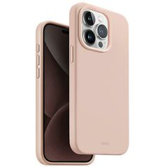 Uniq Lino Hue iPhone 15 Pro 6.1&quot; case Magclick Charging pink/blush pink