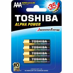 Battery AAA TOSHIBA Alpha Power 4st 1.5V Alkaline LR03/4/48 BL 4904530591884