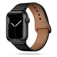 Strap for APPLE WATCH 4 / 5 / 6 / 7 / 8 / SE (38 / 40 / 41 MM) Tech-Protect LeatherFit black 9490713928097