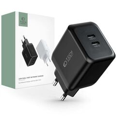 Wall Charger 35W 2x USB-C Power Delivery Tech-Protect C35W black 9589046925696