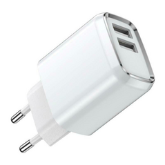Wall Charger 2.4A 2x USB + Cable USB-Lightning Jellico A51 white 6974929200022