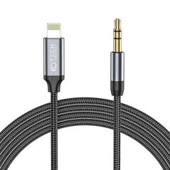 Cable 1m Lightning - AUX mini jack 3,5mm Tech-Protect Ultraboost black 9490713929087
