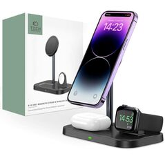 Wireless Magnetic Charger 3in1 15W for Smartphones with MagSafe, AirPods, Apple Watch Watch Tech-Protect QI15W A22 black 9490713930960