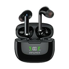 Bluetooth 5.2 TWS Sports Headphones + AWEI Docking Station (TA8) black 6954284001458