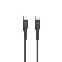 Cable 60W 1m USB-C - USB-C T-Phox Gentle black 6974670442658